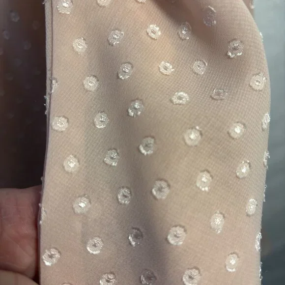 Blush - Rose Polka Dot Wrap Dress With Spaghetti Straps & Back Zipper - Picture 11 of 14